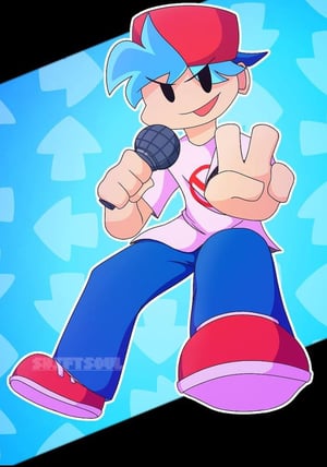 This is the Avatar Image for the Boyfriend FNF UPDATE OV2 AI Voice and Text to Speech Generator